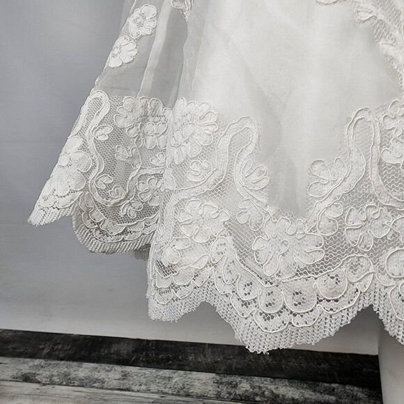 Symphony Of Venus White Of The Shoulder Midi Wedding Gown Size S - Picture 12 of 16